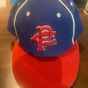 Red White Blue fitted ball cap.